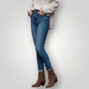 House of Harlow 1960 Womens Taupe Leather Booties‎ Pointed Toe Zip Ankle Boot 8